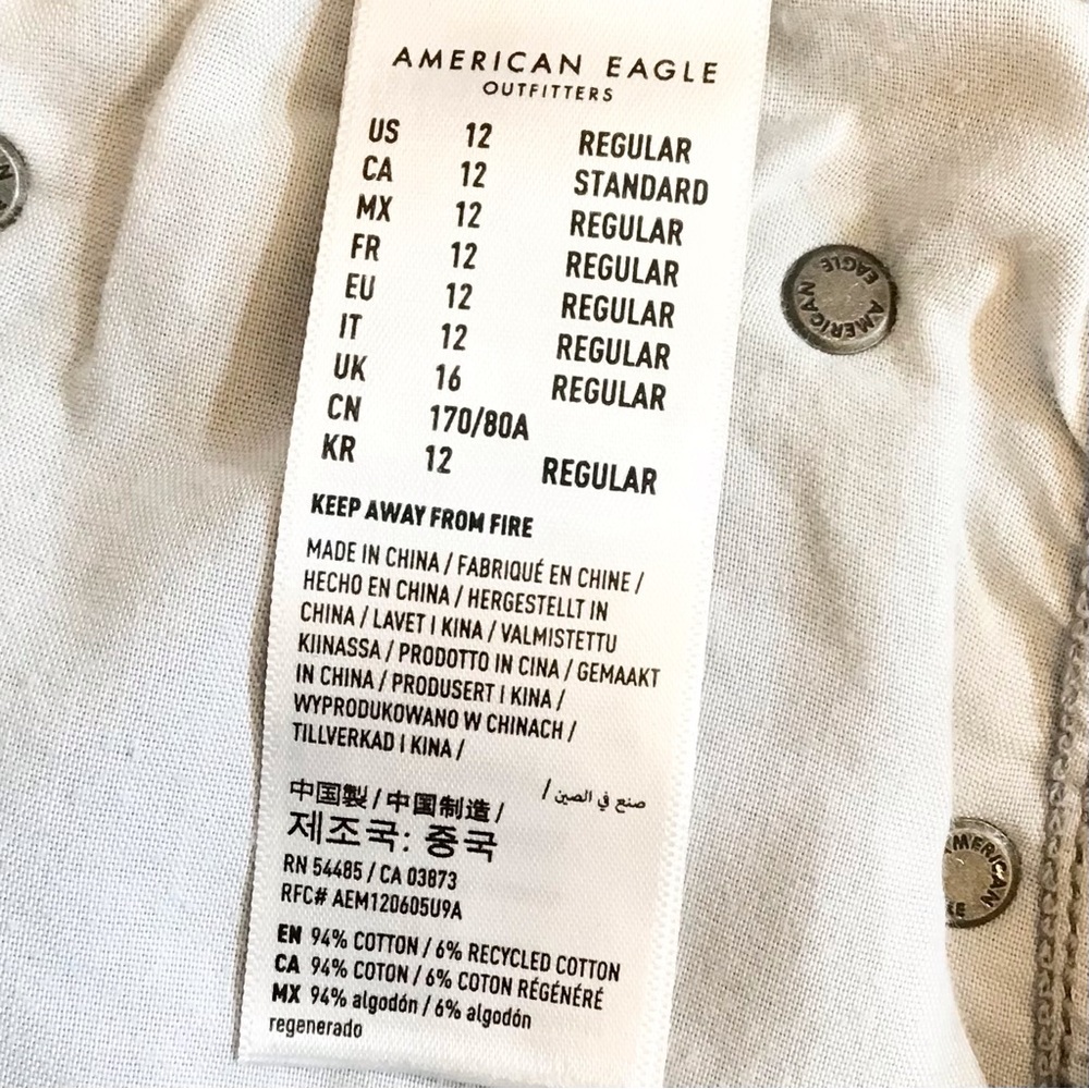 American Eagle 12 Highest Rise 90s Boyfriend Women’s Jeans Gray Distressed - Picture 9 of 11